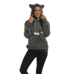 PAWVELA - Cat Cuddle Pouch Hoodie for Hands-Free Companionship