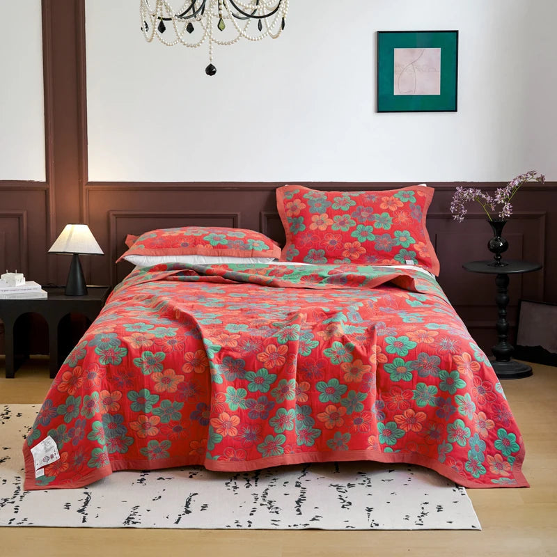 VAYLUNE - Floral Cotton Sofa Throw That Anchors the Room