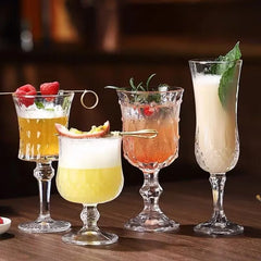 GLAVORA - Engraved Glass Goblet for Distinctive Home Bar Serving