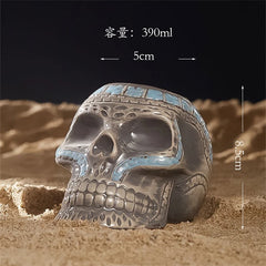SKULVIA - Sculptural Ceramic Tiki Glass for Memorable Cocktails
