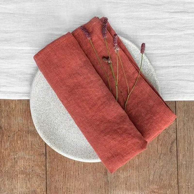 FABLUNE - Set of Four Linen Napkins for an Artful Table Setting