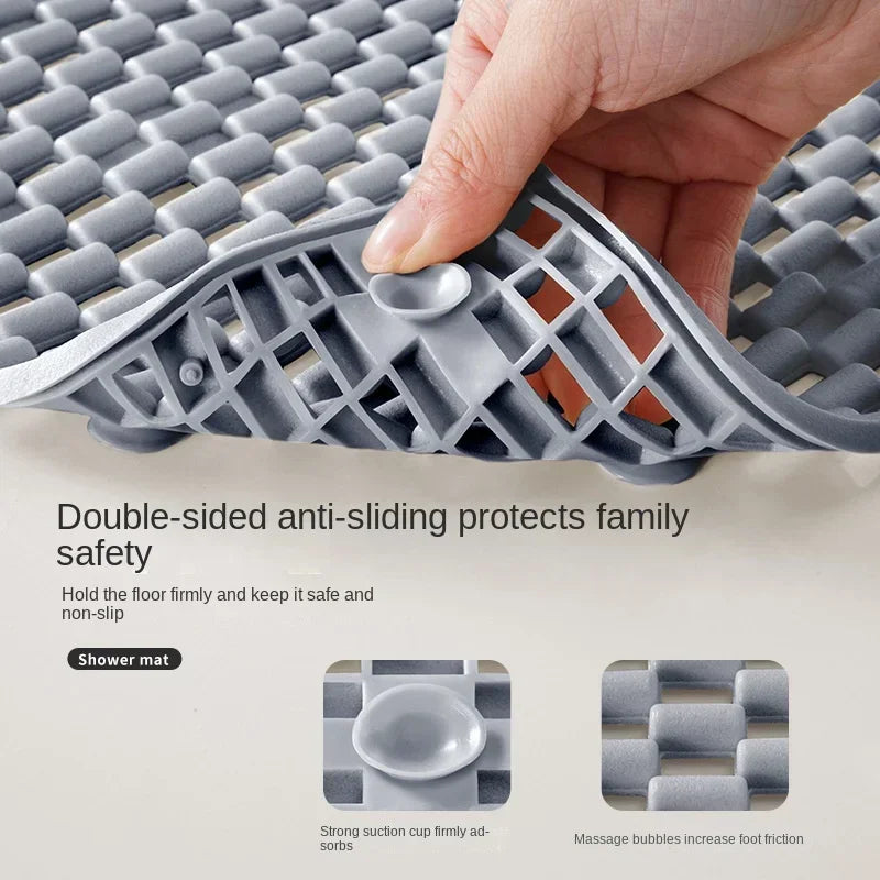 AQUVESSA - PVC Bath Mat For Steadier Footing In Wet Spaces