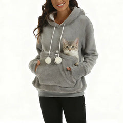 PAWVELA - Cat Cuddle Pouch Hoodie for Hands-Free Companionship