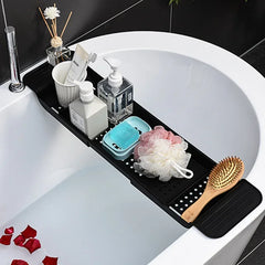 CADDIVA - Adjustable Bathtub Tray for Organized, Relaxing Soaks