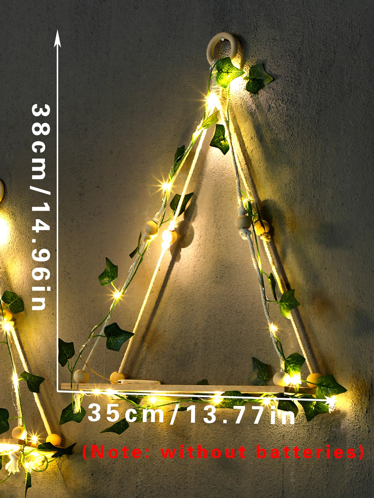 LEAFYRA - Illuminated Wood Shelf for Botanical Wall Displays