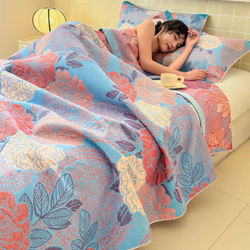 COTELYA - Cotton Gauze Blanket for Airy, Artful Summer Layering