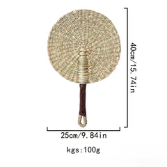 WOVELUNE - Woven Seagrass Fan Wall Art to Anchor Your Seating Area