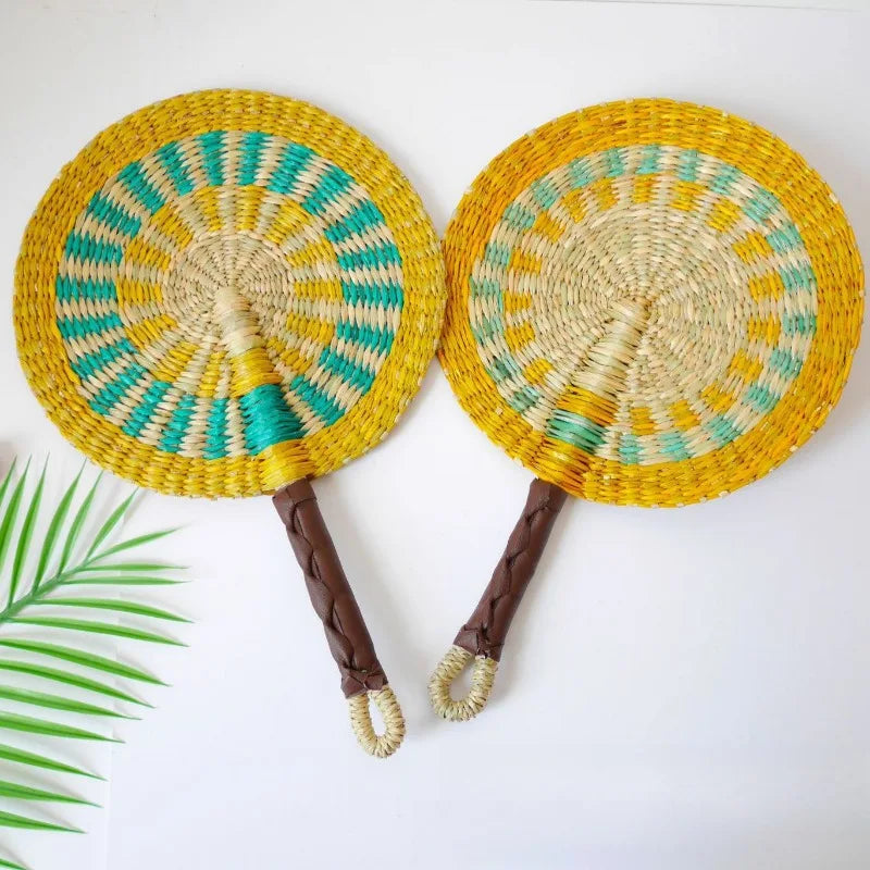 WOVELUNE - Woven Seagrass Fan Wall Art to Anchor Your Seating Area