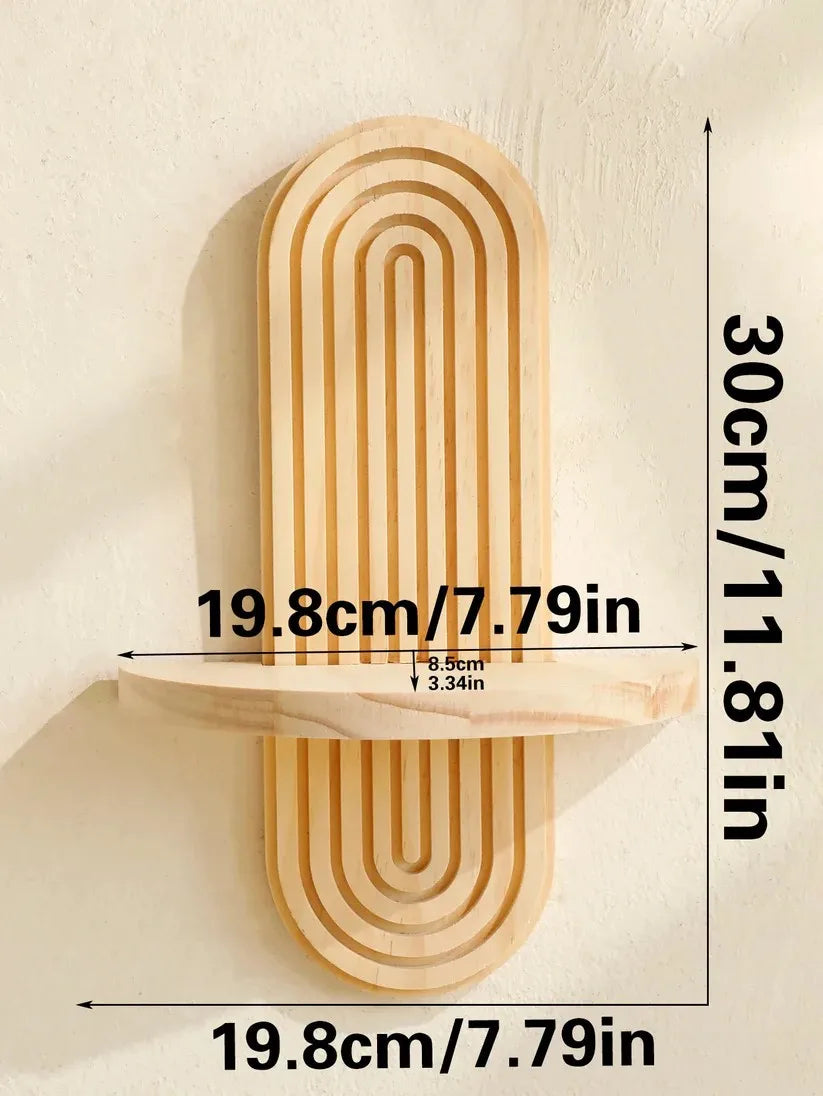 ARCVORA - Wooden Rainbow Wall Shelf for Artful Storage