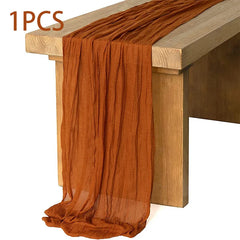 DRAPELIS - Semi-Sheer Gauze Table Runner for Artful Tablescapes