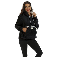 PAWVELA - Cat Cuddle Pouch Hoodie for Hands-Free Companionship