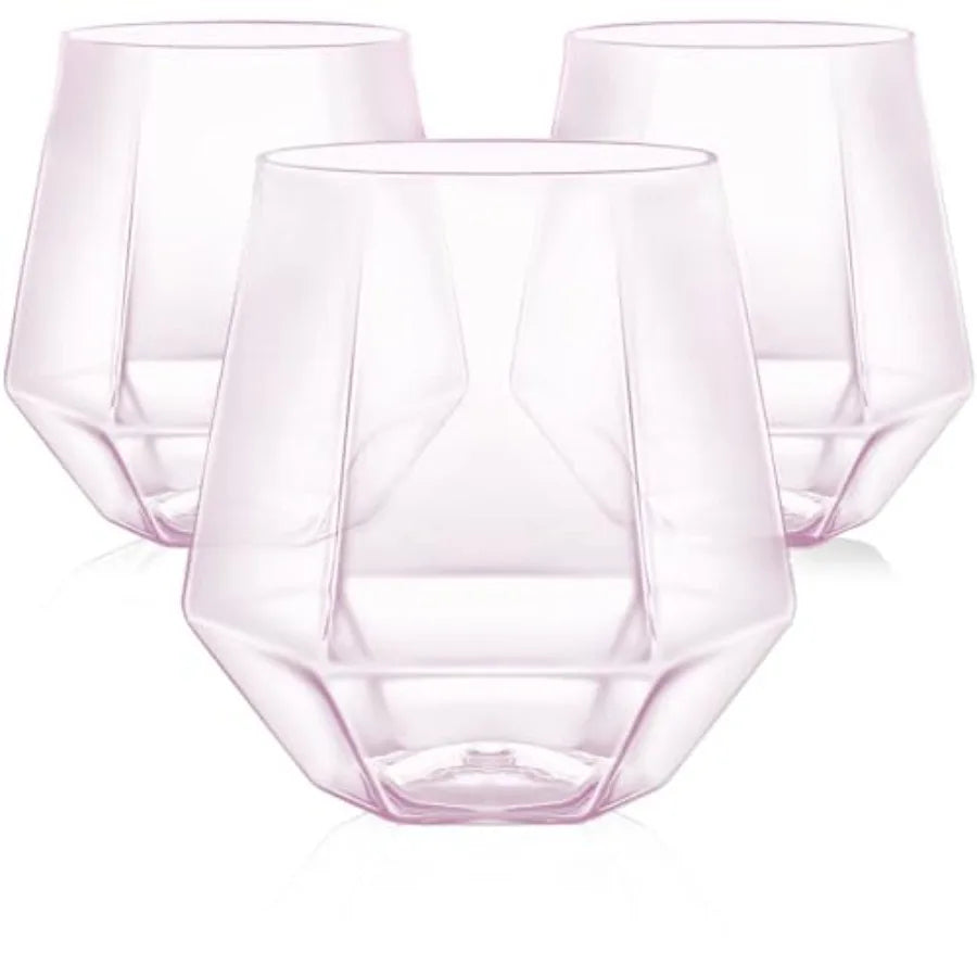 GLIMORA - Gold-Rim Stemless Cups for Shatter-Free Entertaining