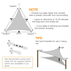 SUNTRIANGLE - Waterproof Triangle Shade Sail for Sculptural Outdoor Comfort