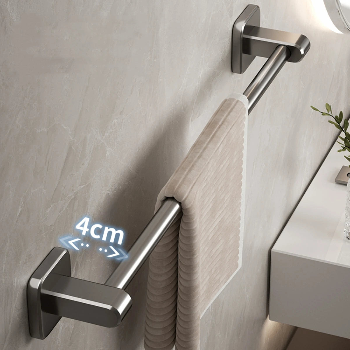TOVELIQ - Self-Adhesive Towel Rail for Drill-Free Storage