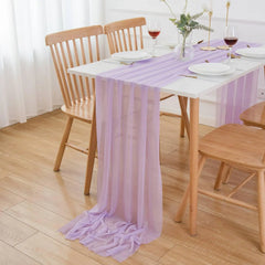 LUMEVRA - Sheer Chiffon Table Runner for Artful Event Draping