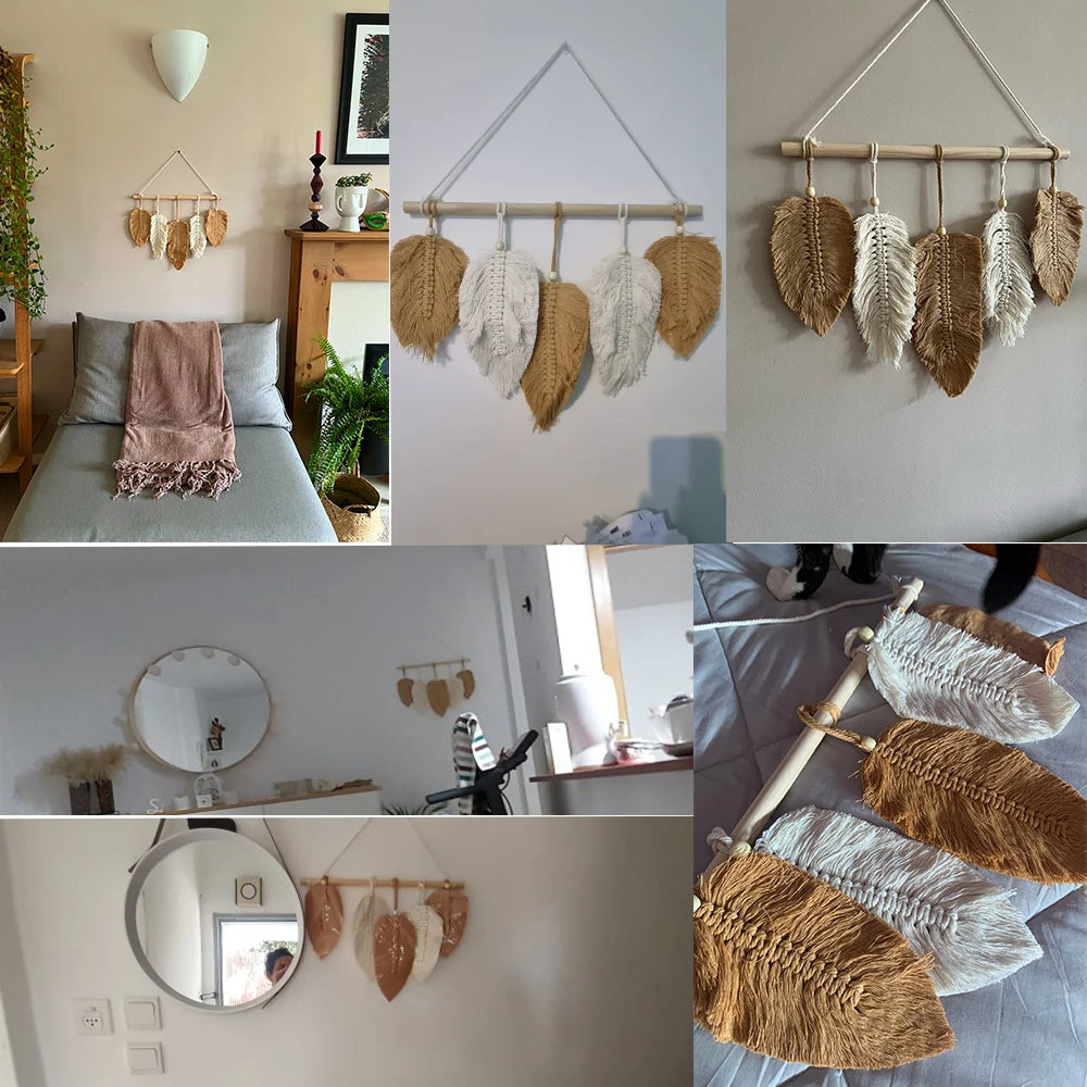 FRONDARA - Leaf Macrame Wall Hanging for an Artistic Focal Point