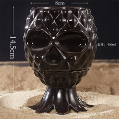 SKULVIA - Sculptural Ceramic Tiki Glass for Memorable Cocktails