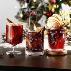 GLAVORA - Engraved Glass Goblet for Distinctive Home Bar Serving
