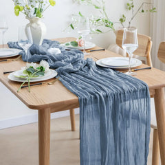 DRAPELLE - Gauze Table Runner for Softly Textured Tablescapes