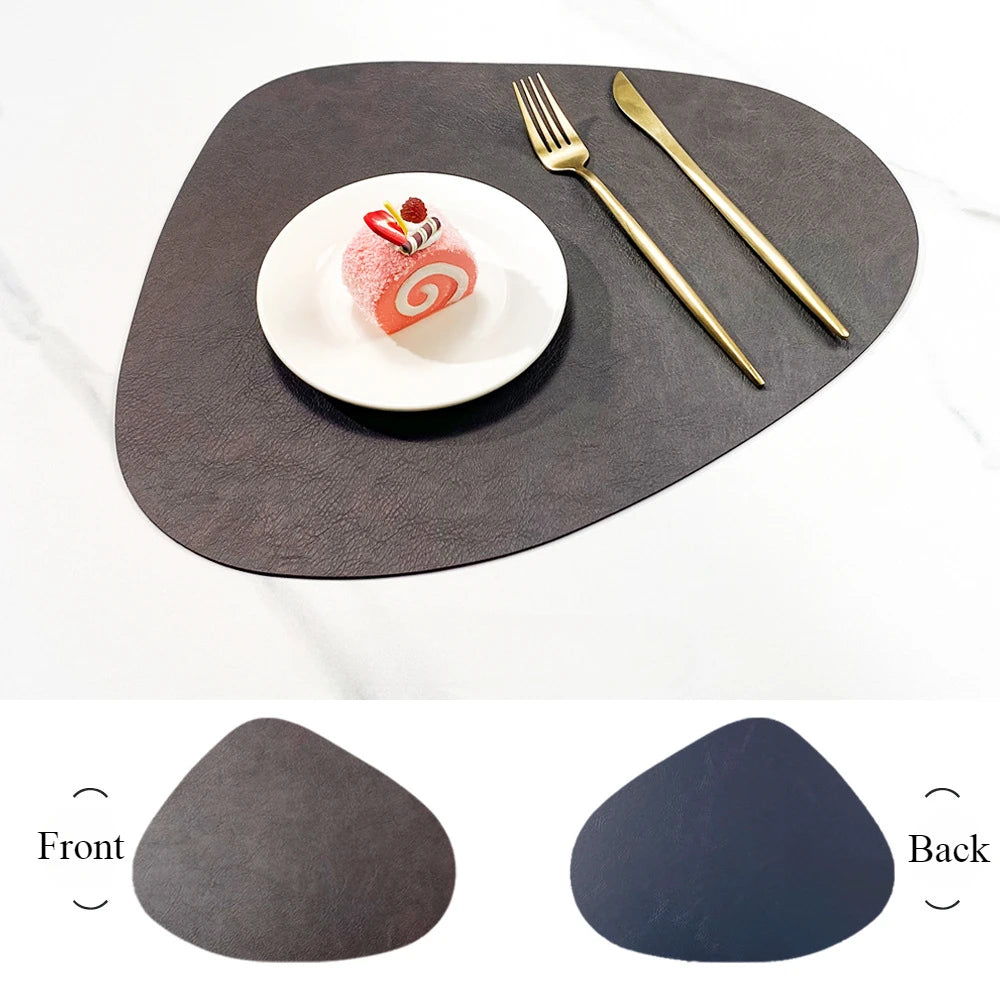 VELDROPA - Double-Sided PU Placemat for Stylish Table Protection