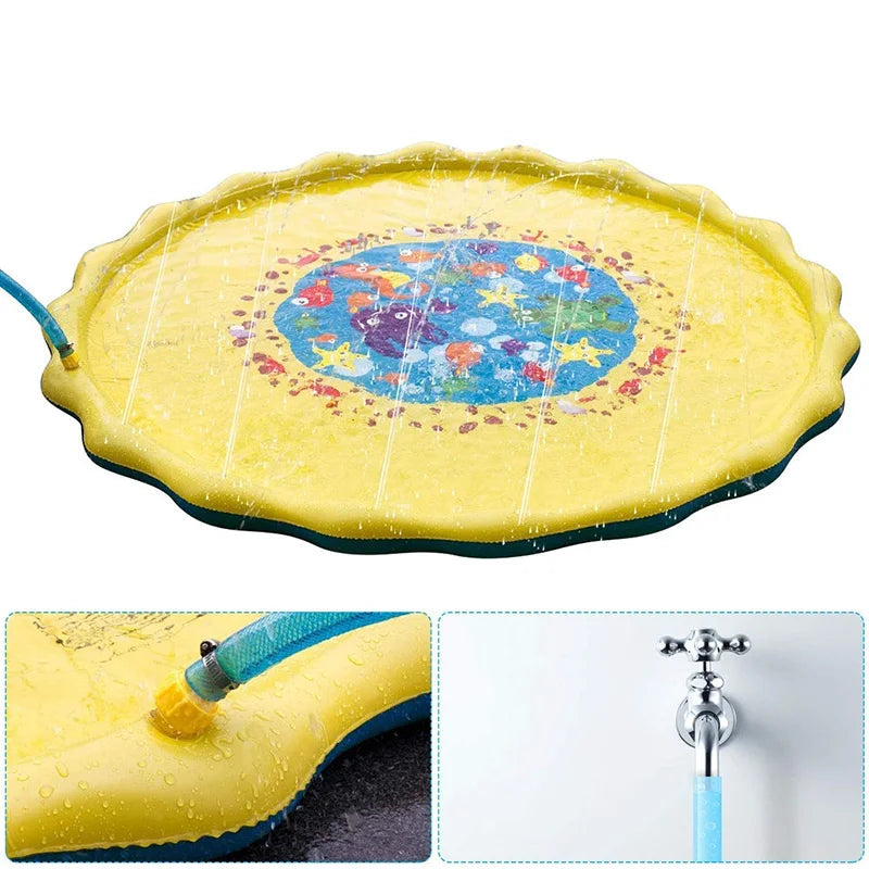 SUMMERWAVE - Large Inflatable Splash Mat for Cool Backyard Play