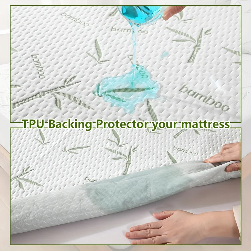 PURESLUMBER - Bamboo Fitted Sheet for Soft, Secure Sleep