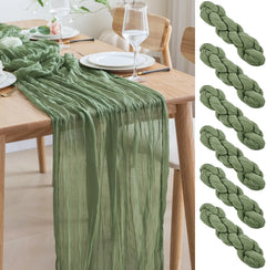 DRAPELLE - Gauze Table Runner for Softly Textured Tablescapes