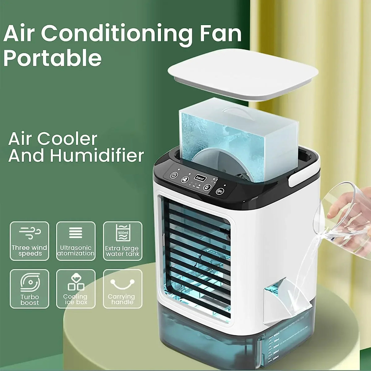 AIRLUMEN - Sculptural Air Cooler for Personal Comfort and Soft Light