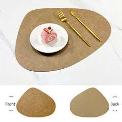 VELDROPA - Double-Sided PU Placemat for Stylish Table Protection