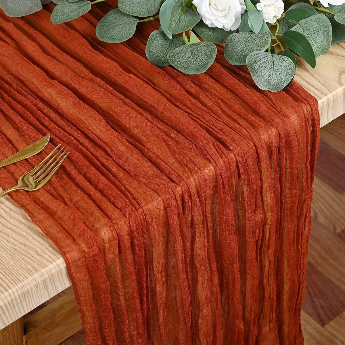 GAUZELLE - Cheesecloth Table Runner for Graceful Table Styling