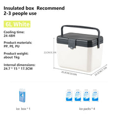 COLDVOYAGER - Insulated Cooler Box for Fresh Food and Cold Drinks