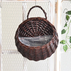 WICKORA - Wicker Wall Planter for a Striking Floral Display