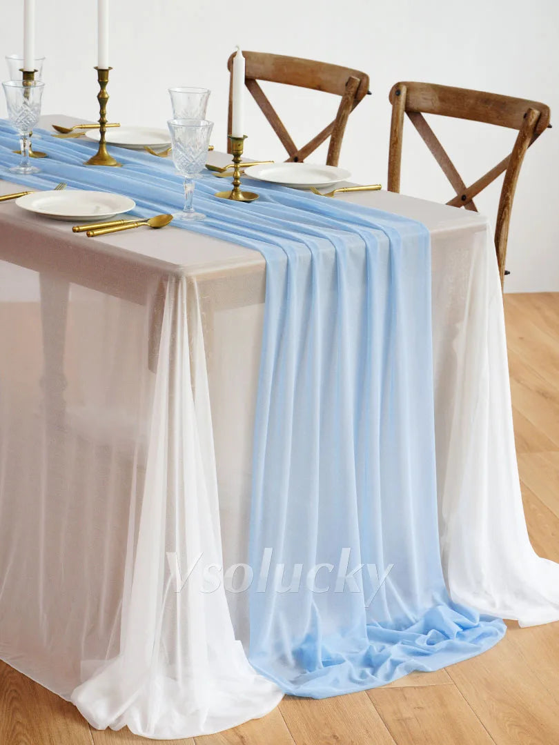 SHEERIVA - Sheer Table Runner for Elegant Occasion Tables