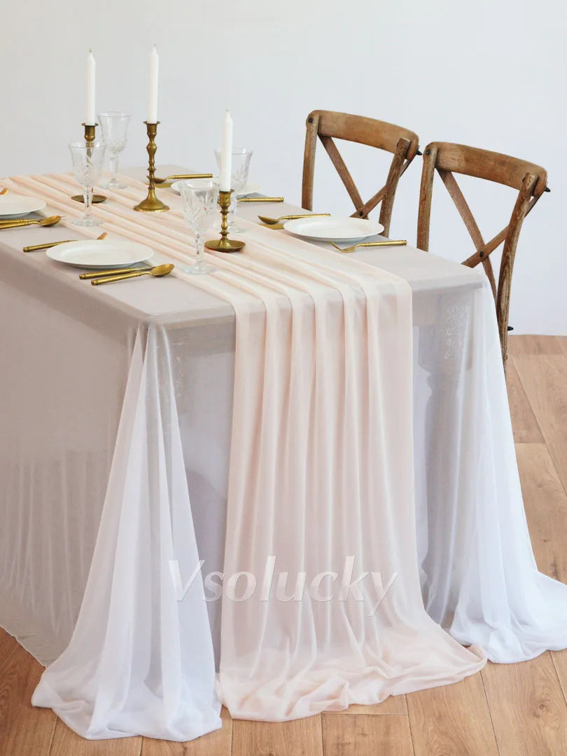 SHEERIVA - Sheer Table Runner for Elegant Occasion Tables