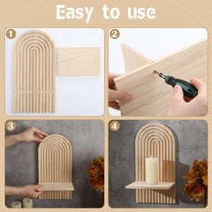 ARCVORA - Wooden Rainbow Wall Shelf for Artful Storage