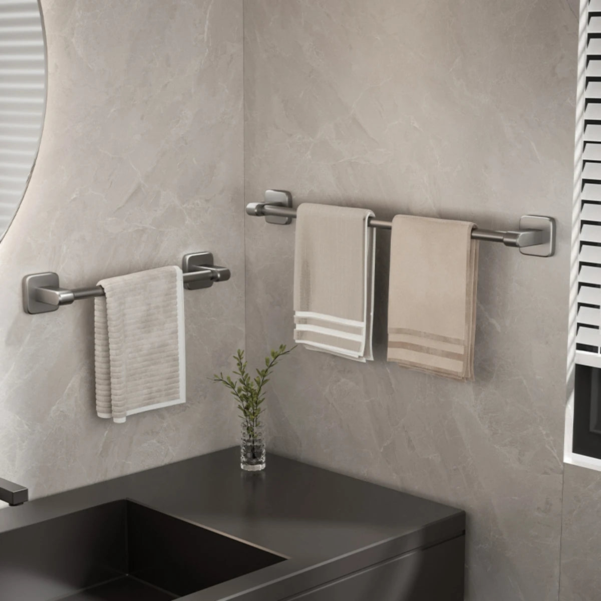 TOVELIQ - Self-Adhesive Towel Rail for Drill-Free Storage