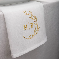 NAPRIEL - Monogrammed Linen Napkin Set for Distinctive Tables