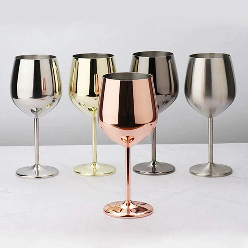 ZELVORA - Sculptural Steel Goblet for Break-Resistant Entertaining
