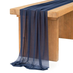 LUMEVRA - Sheer Chiffon Table Runner for Artful Event Draping