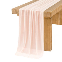 LUMEVRA - Sheer Chiffon Table Runner for Artful Event Draping
