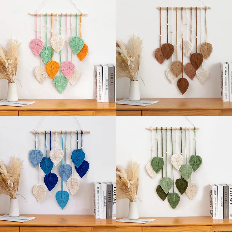 LEAFYRA - Macrame Leaf Wall Hanging for an Artistic Focal Point