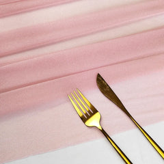 LUMEVRA - Sheer Chiffon Table Runner for Artful Event Draping
