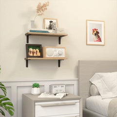 MACRIVA - Wooden Hanging Shelves for Artful Wall Storage