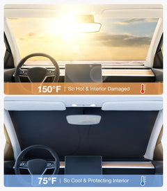 AERUVIA - Foldable Windshield Sunshade For A Cooler Cabin