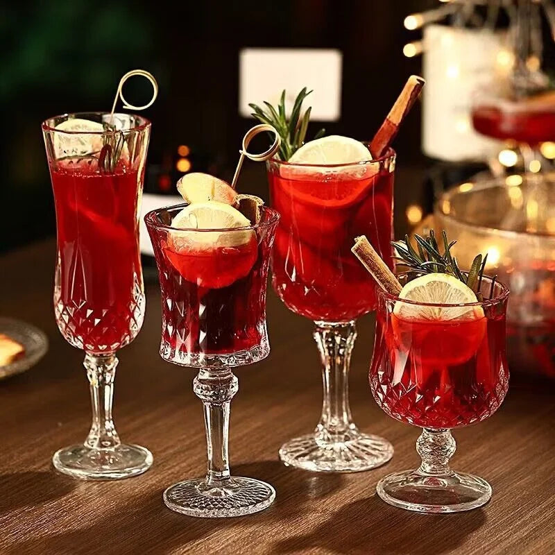 GLAVORA - Engraved Glass Goblet for Distinctive Home Bar Serving