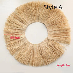 RAVIELA - Raffia Fringe Garland for Textured Wall Displays