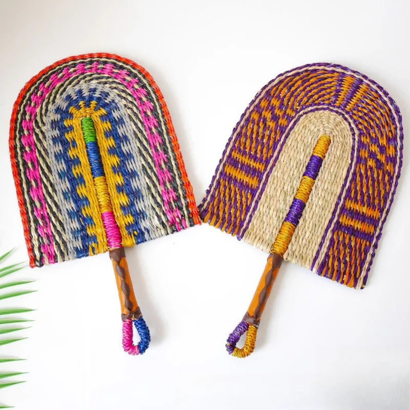 WOVELUNE - Woven Seagrass Fan Wall Art to Anchor Your Seating Area