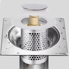 PLUVENA - Pop-Up Sink Stopper That Blocks Odors and Catches Hair