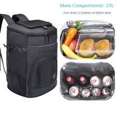COOLTERRA - 33L Cooler Backpack for Fresh Food and Leak-Resistant Carry
