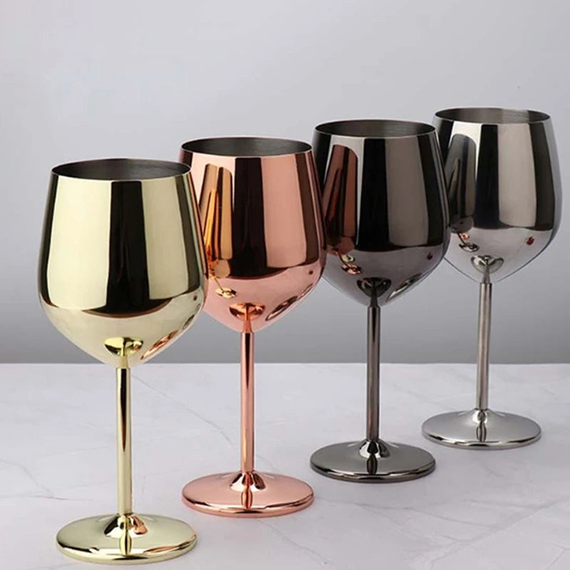 ZELVORA - Sculptural Steel Goblet for Break-Resistant Entertaining